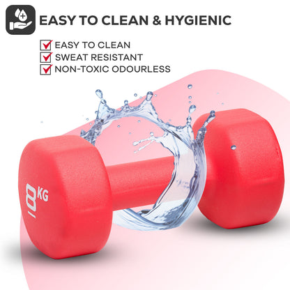 Neoprene Dumbbells Hand Weights Pair Exercise Iron Set Home Gym Fitness Aerobic