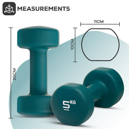 Neoprene Dumbbells Hand Weights Pair Exercise Iron Set Home Gym Fitness Aerobic