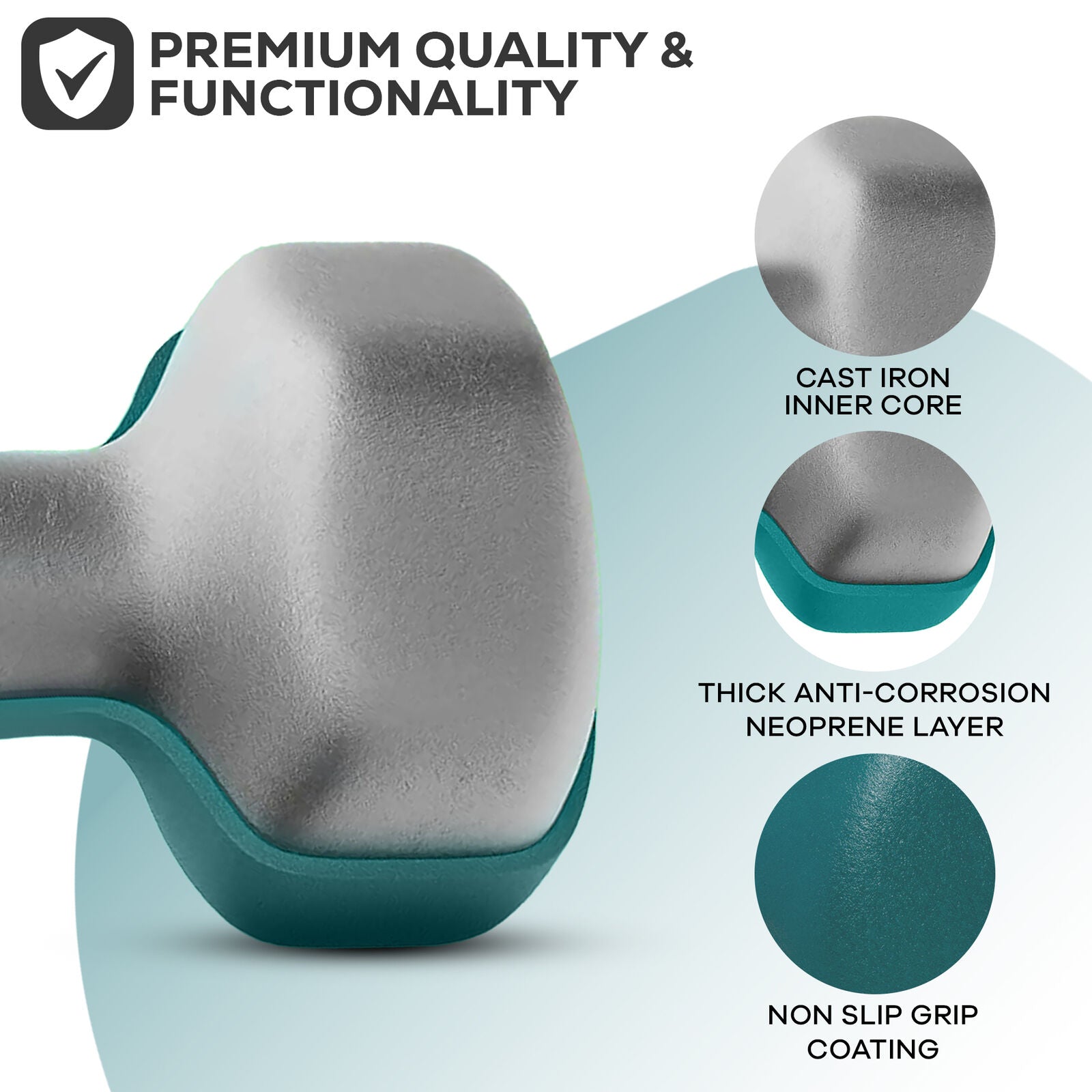 Neoprene Dumbbells Hand Weights Pair Exercise Iron Set Home Gym Fitness Aerobic