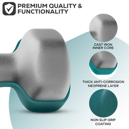 Neoprene Dumbbells Hand Weights Pair Exercise Iron Set Home Gym Fitness Aerobic