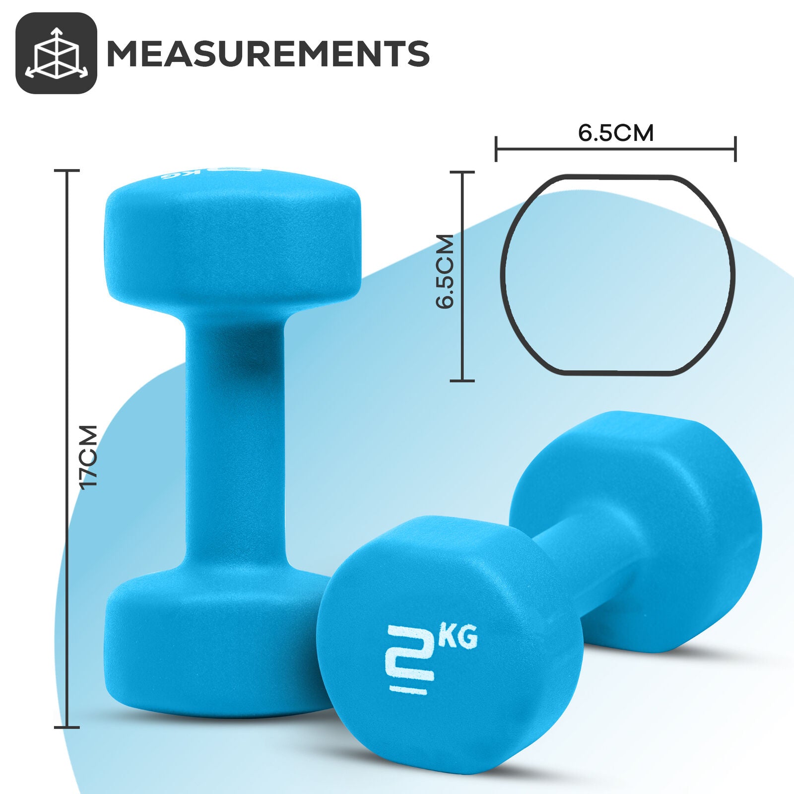 Neoprene Dumbbells Hand Weights Pair Exercise Iron Set Home Gym Fitness Aerobic