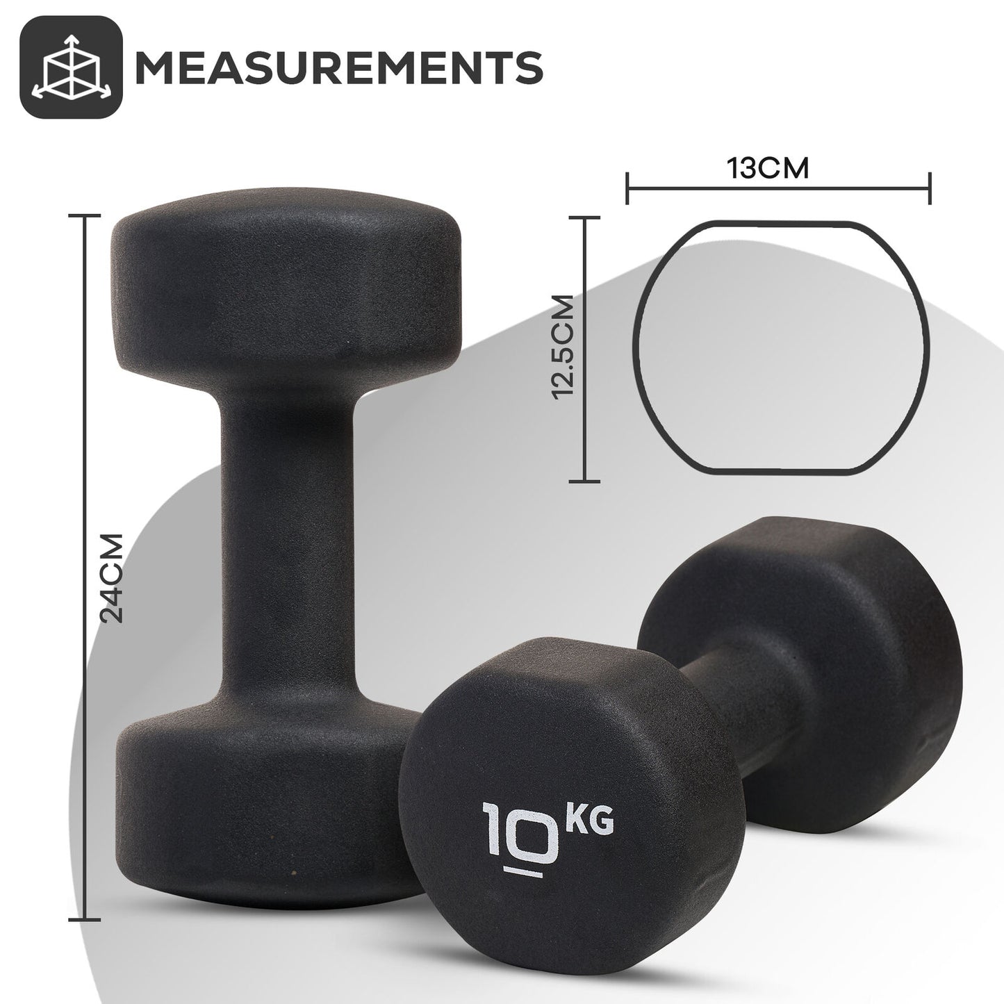 Neoprene Dumbbells Hand Weights Pair Exercise Iron Set Home Gym Fitness Aerobic