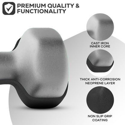 Neoprene Dumbbells Hand Weights Pair Exercise Iron Set Home Gym Fitness Aerobic